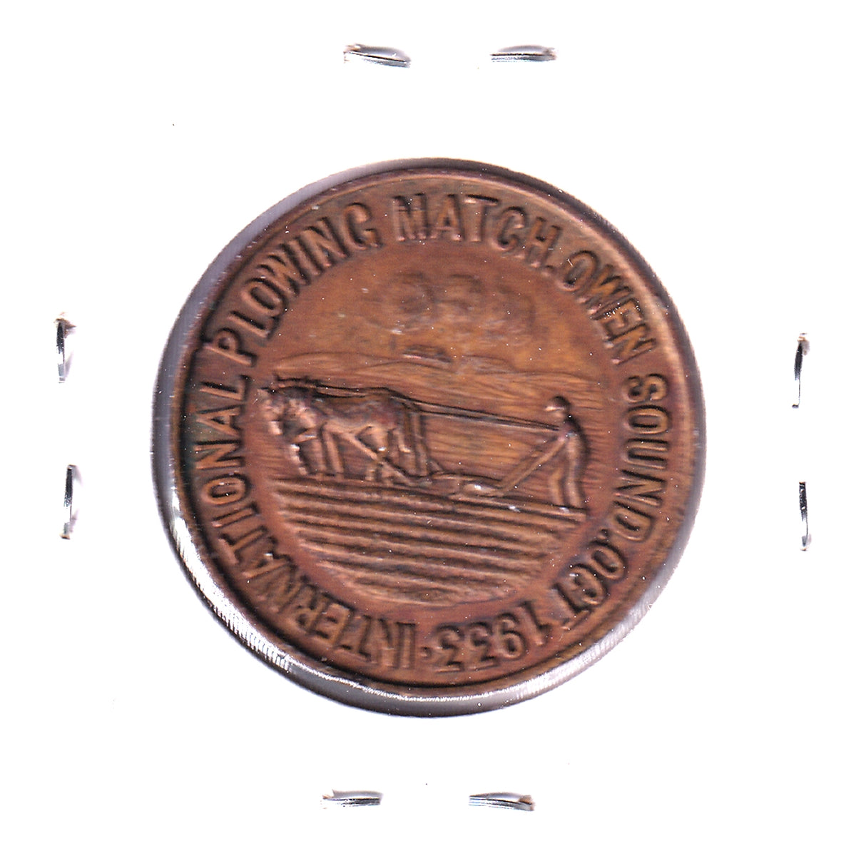 1933 Owen Sound, Ontario, International Plowing Match Medallion (May have spot)