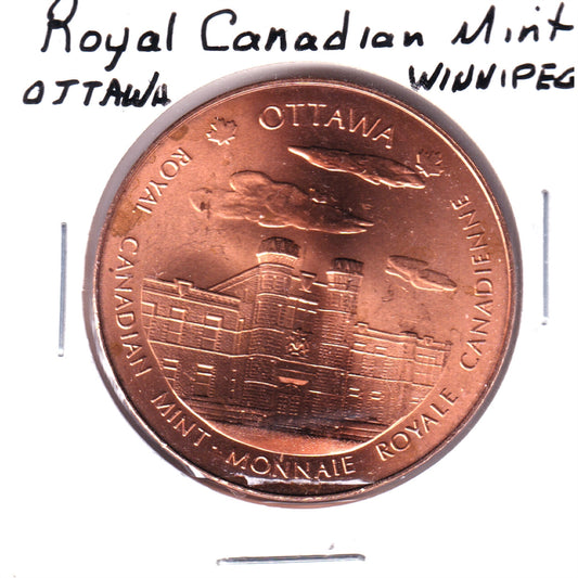 Royal Canadian Mint Ottawa & Winnipeg Copper Medallion