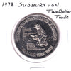 1979 Sudbury, Ontario, $2 Trade Token: Discovery of Nickel Copper Ore