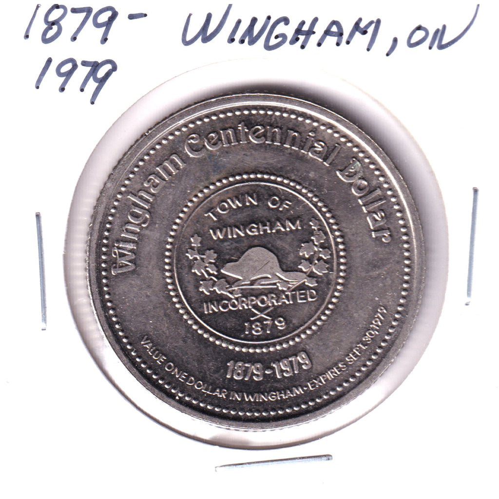 1979 Wingham, ON, Centennial Trade Dollar: Radio - Television Town of Canada