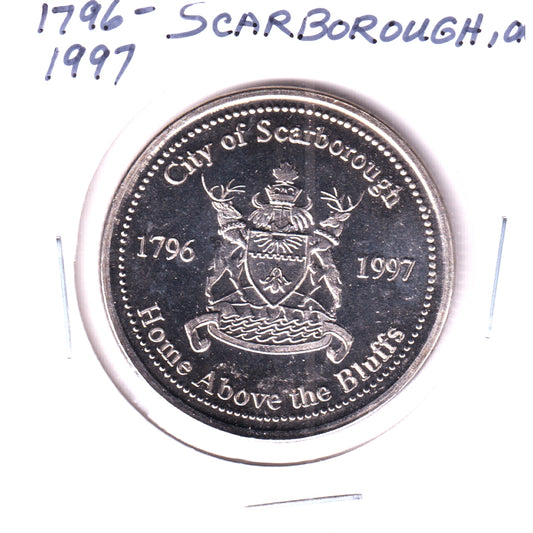 1997 Scarborough, ON, Tricentennial Medallion: Home Above the Bluffs