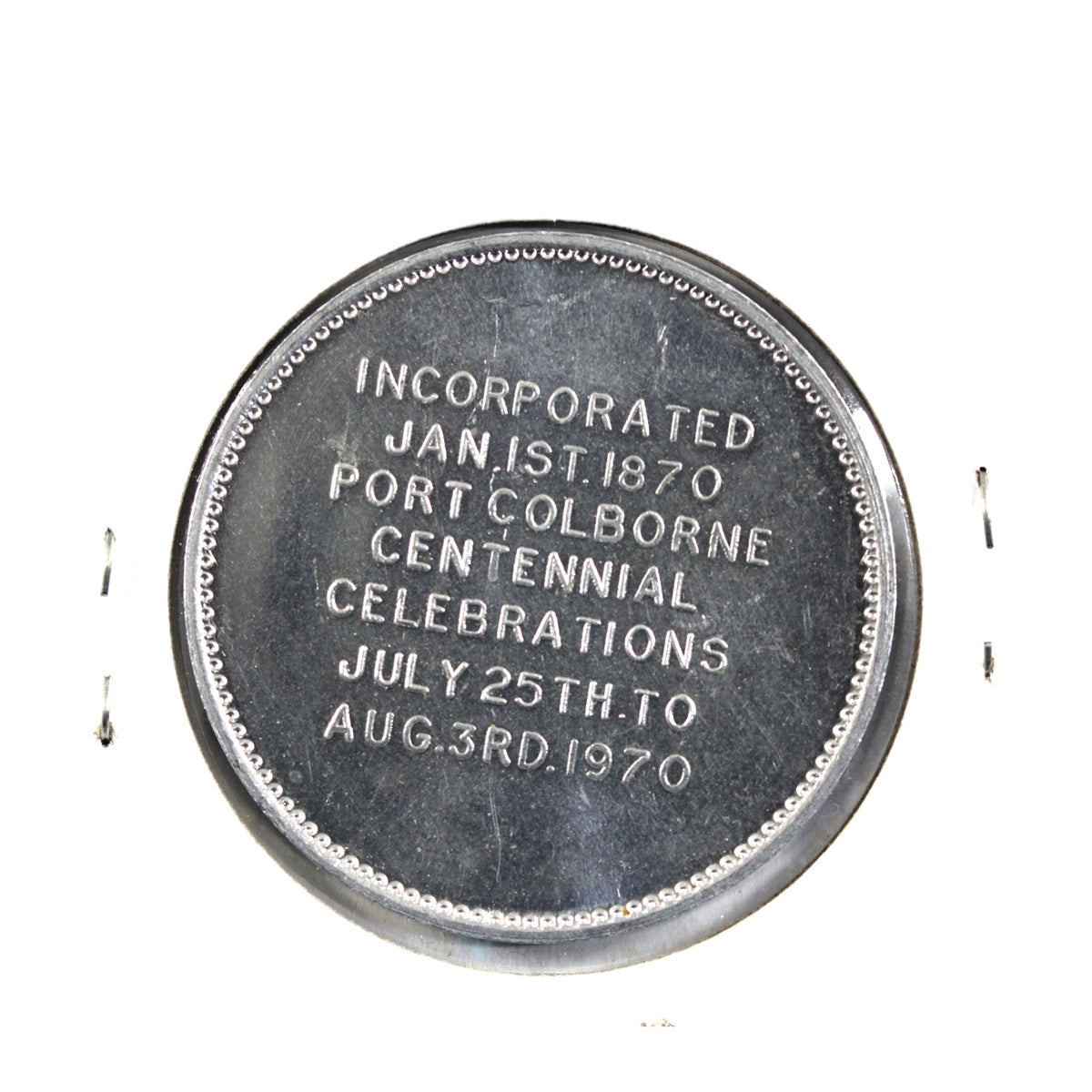Port Colborne, Ontario, 1970 Centennial Medallion