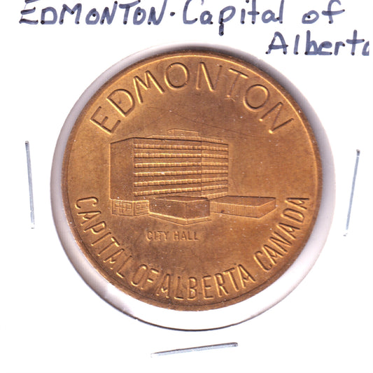 Edmonton, Capital of Alberta, Medallion: Canada's Industrial Frontier (May be toned)