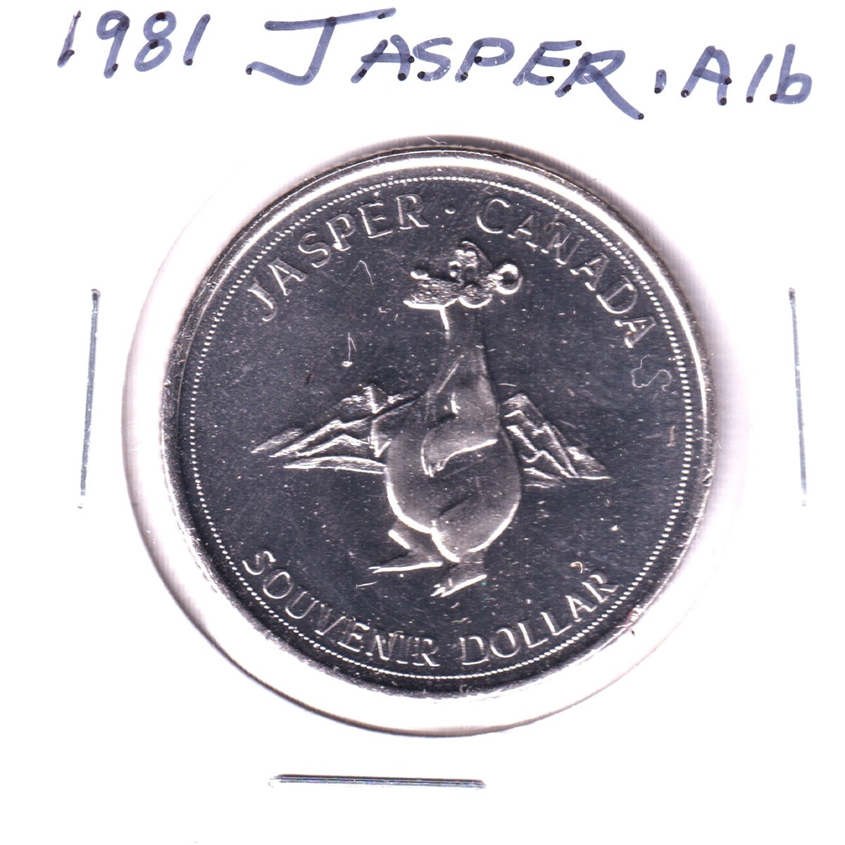1981 Jasper, Alberta, Souvenir Dollar: Rams