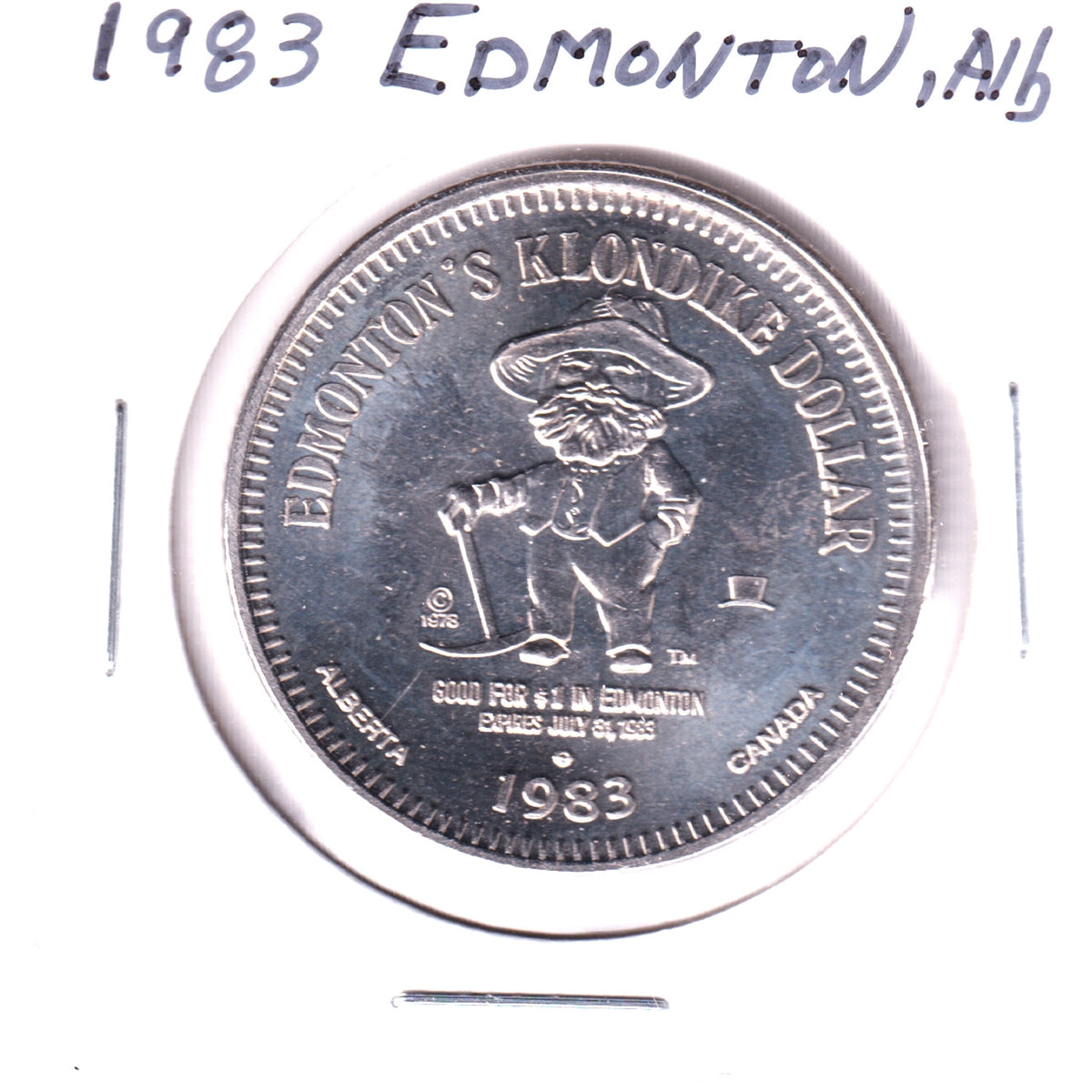 1983 Edmonton, AB, Klondike Dollar Trade Token - Prince and Princess of Wales