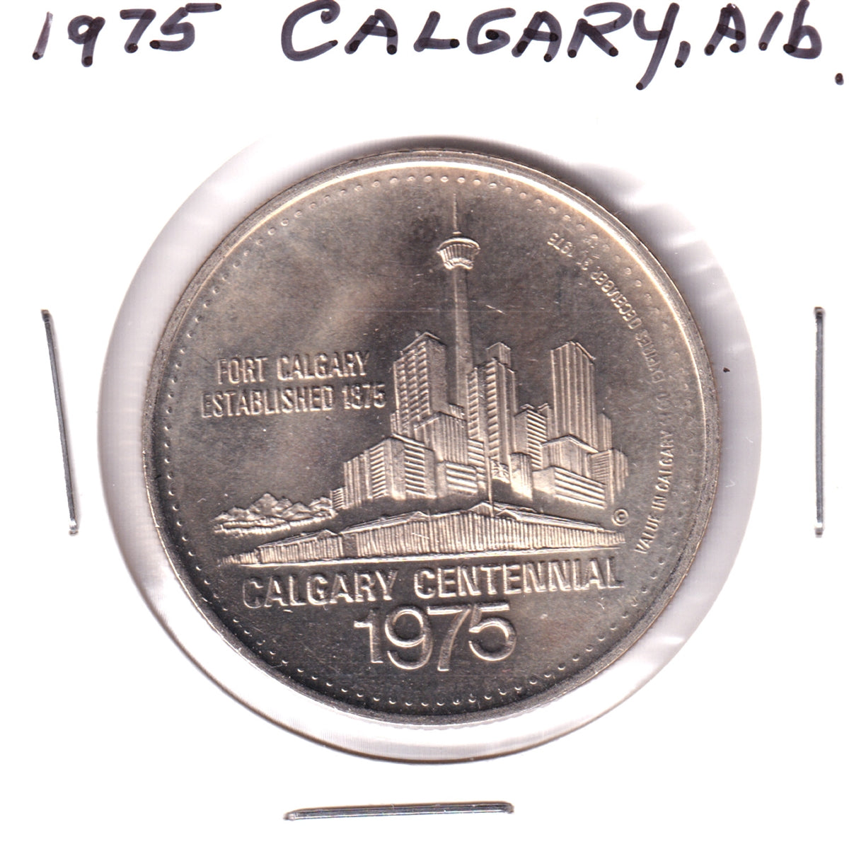 1975 Calgary Centennial Trade Dollar Token: 1975 Grey Cup Game