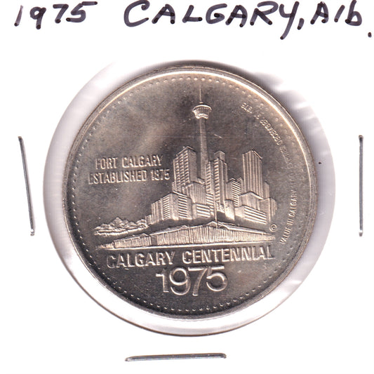 1975 Calgary Centennial Trade Dollar Token: 1975 Grey Cup Game