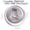 Canadian Explorers: John Cabot Maple Leaf Aluminum Medallion