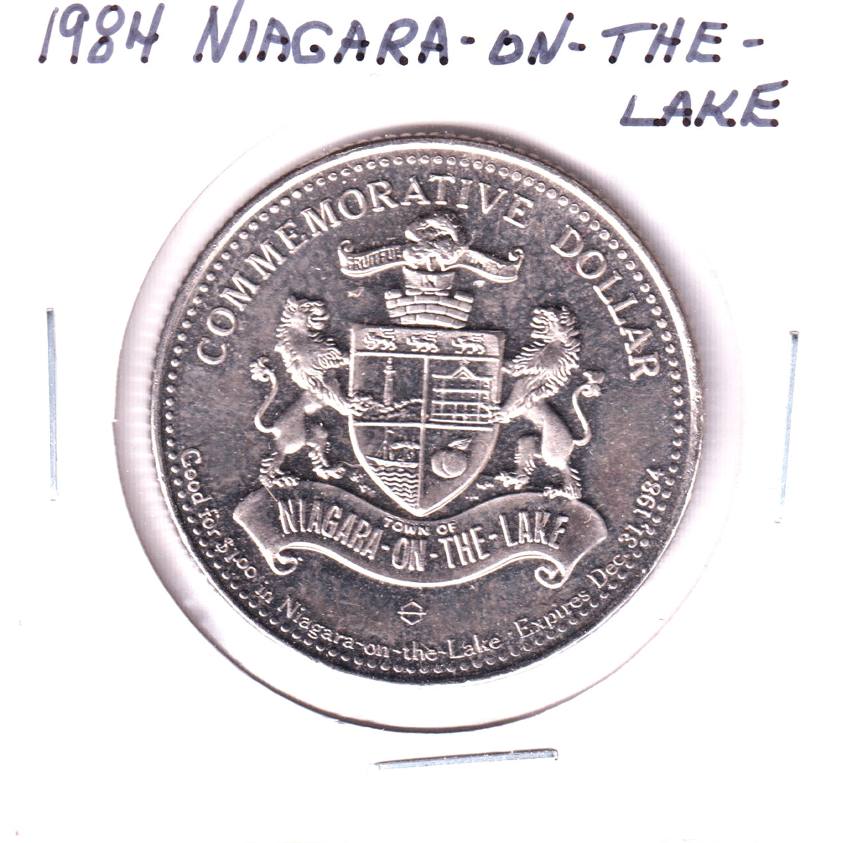 1984 Niagara-on-the-Lake, ON, Commemorative Dollar Trade Token: Courthouse 1846