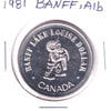 1981 Banff, Alberta, Lake Louise Dollar Trade Token: Bow Lake