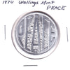 1970 PEACE Wellings Mint Season&apos;s Greetings Aluminum Medallion