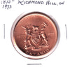 1973 Richmond Hill, Ontario, Centennial Medallion (Spot)