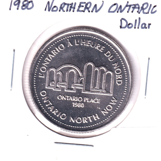 1980 Northern Ontario Dollar Trade Token: Ontario North Now / Ontario Place