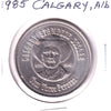 1985 Calgary Stampede Dollar Trade Token: Bucking Broncs & Tom Three Persons