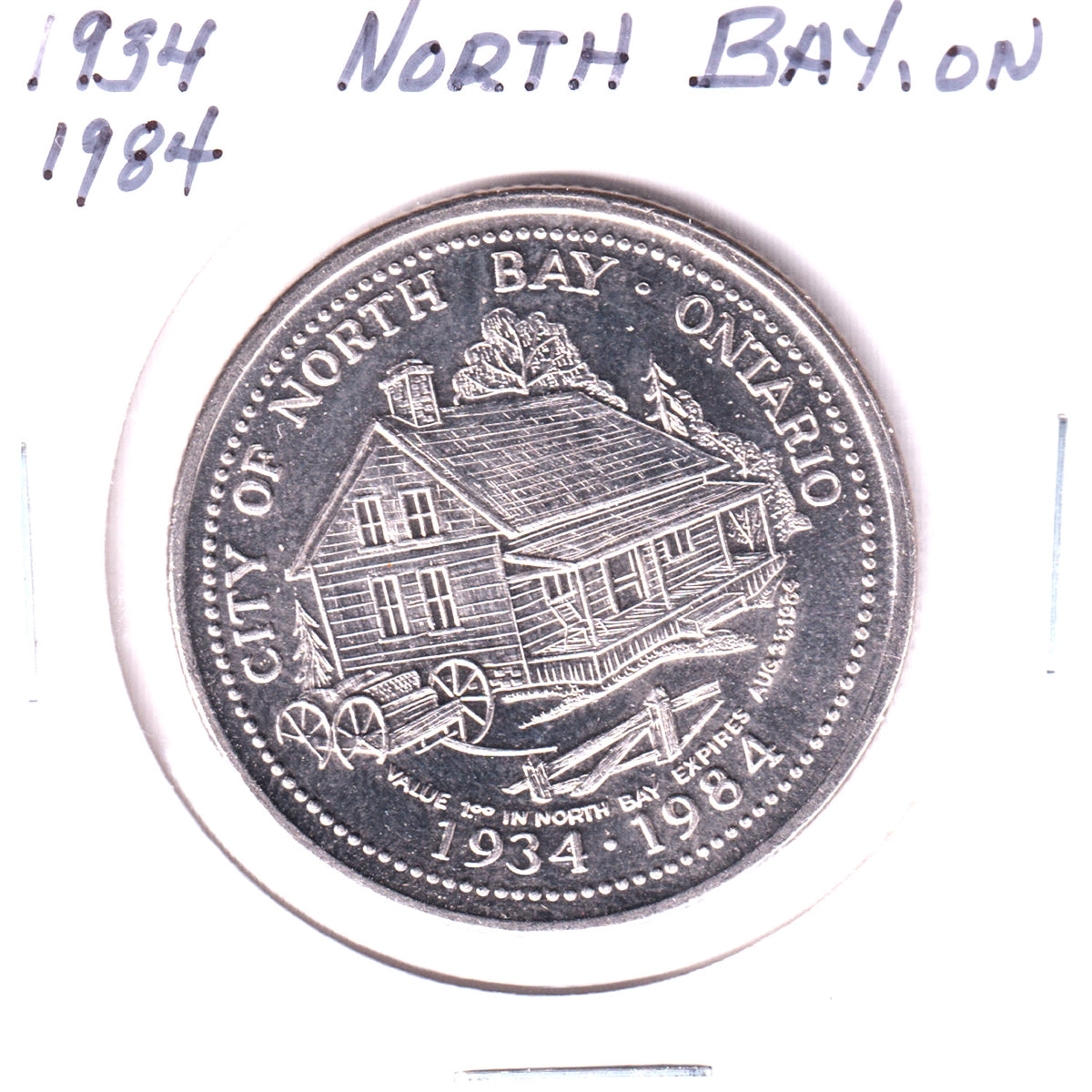 1984 North Bay, ON, Trade Dollar Token: Dionne Quintuplets