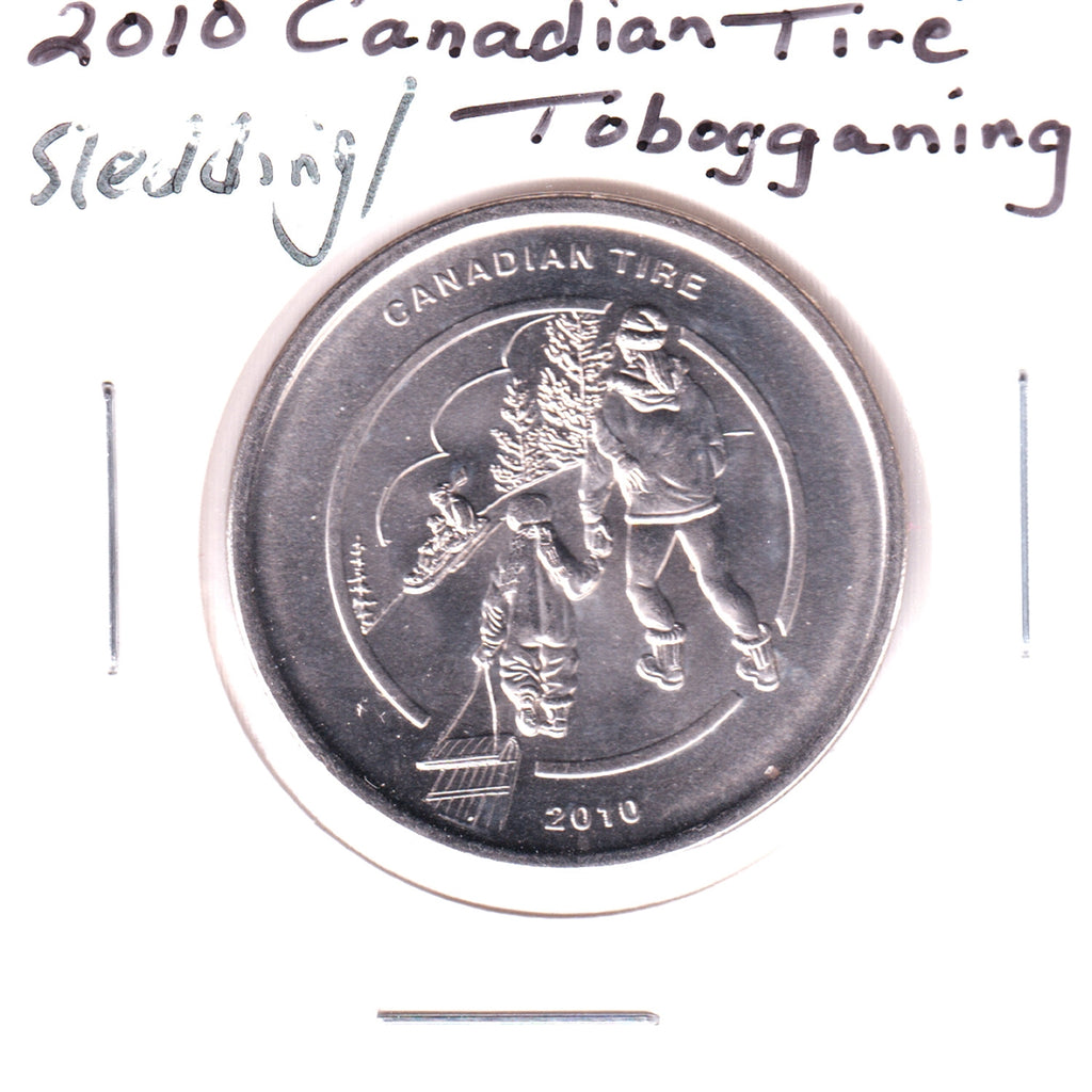 2010 Canadian Tire Limited Edition Trade Dollar Token: Sledding / Tobogganing