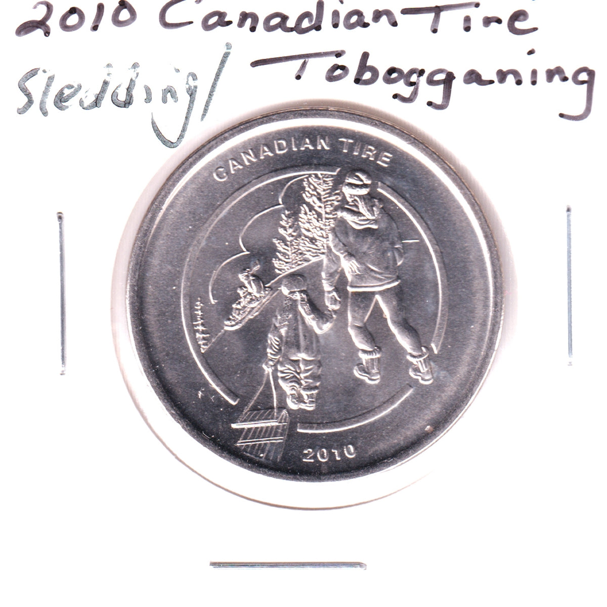 2010 Canadian Tire Limited Edition Trade Dollar Token: Sledding / Tobogganing