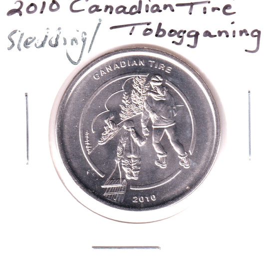 2010 Canadian Tire Limited Edition Trade Dollar Token: Sledding / Tobogganing