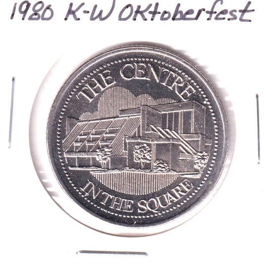 1980 Kitchener-Waterloo Oktoberfest Trade Dollar Token: The Centre in the Square