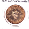 1991 K-W Oktoberfest $2 Trade Dollar Token: Waterloo County Scene