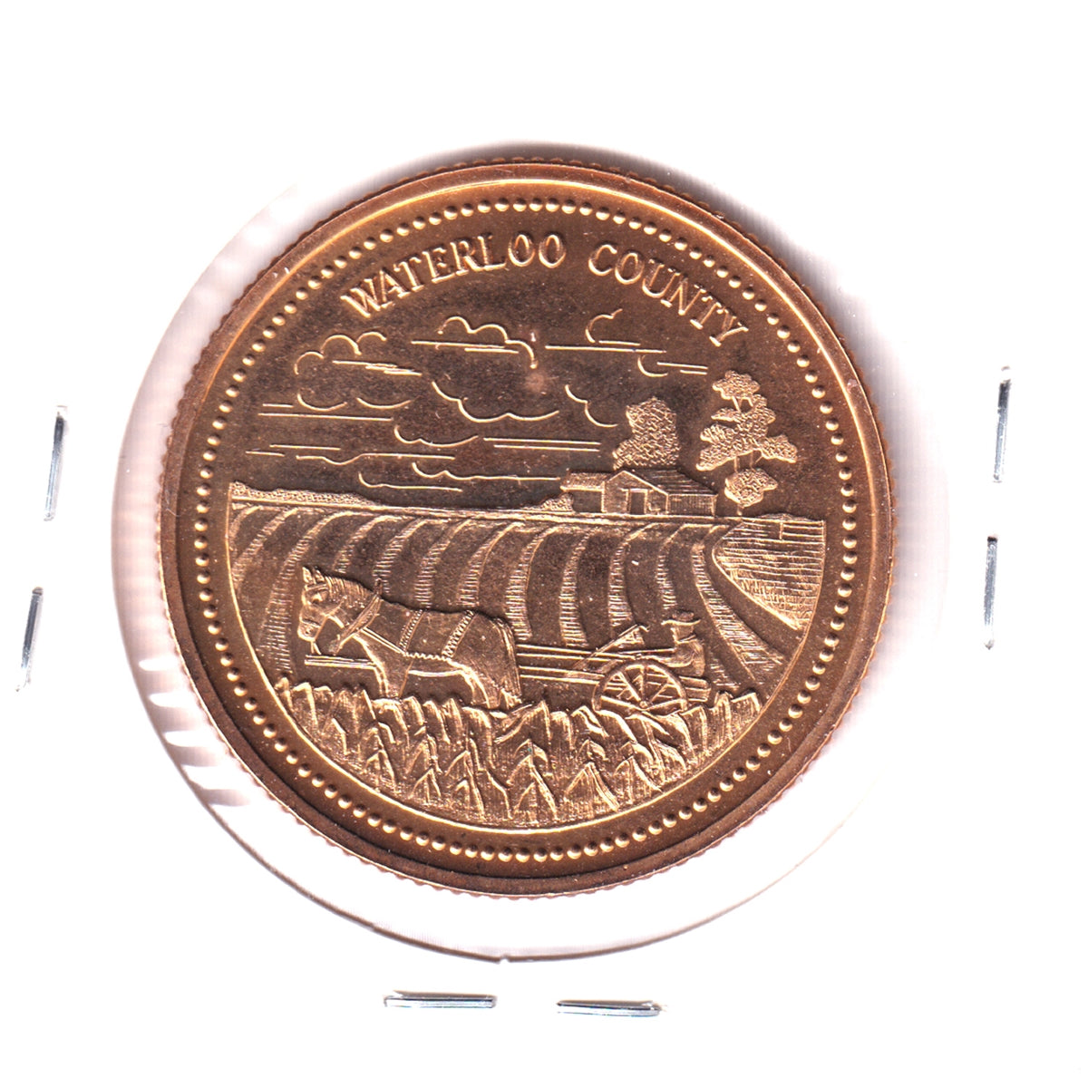 1991 K-W Oktoberfest $2 Trade Dollar Token: Waterloo County Scene