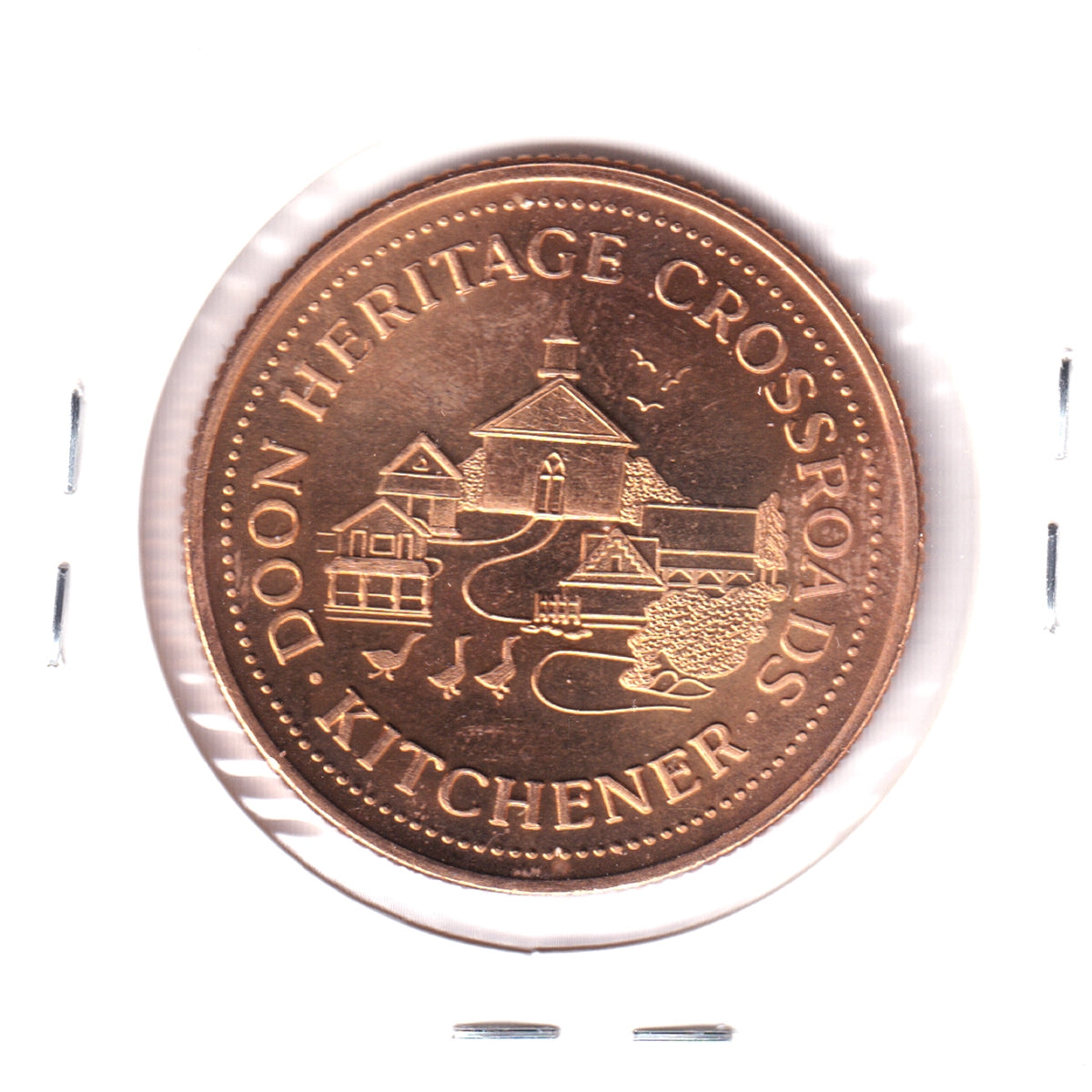1988 K-W Oktoberfest 20th Ann. $2 Trade Token: Doon Heritage Crossroads (May be toned)