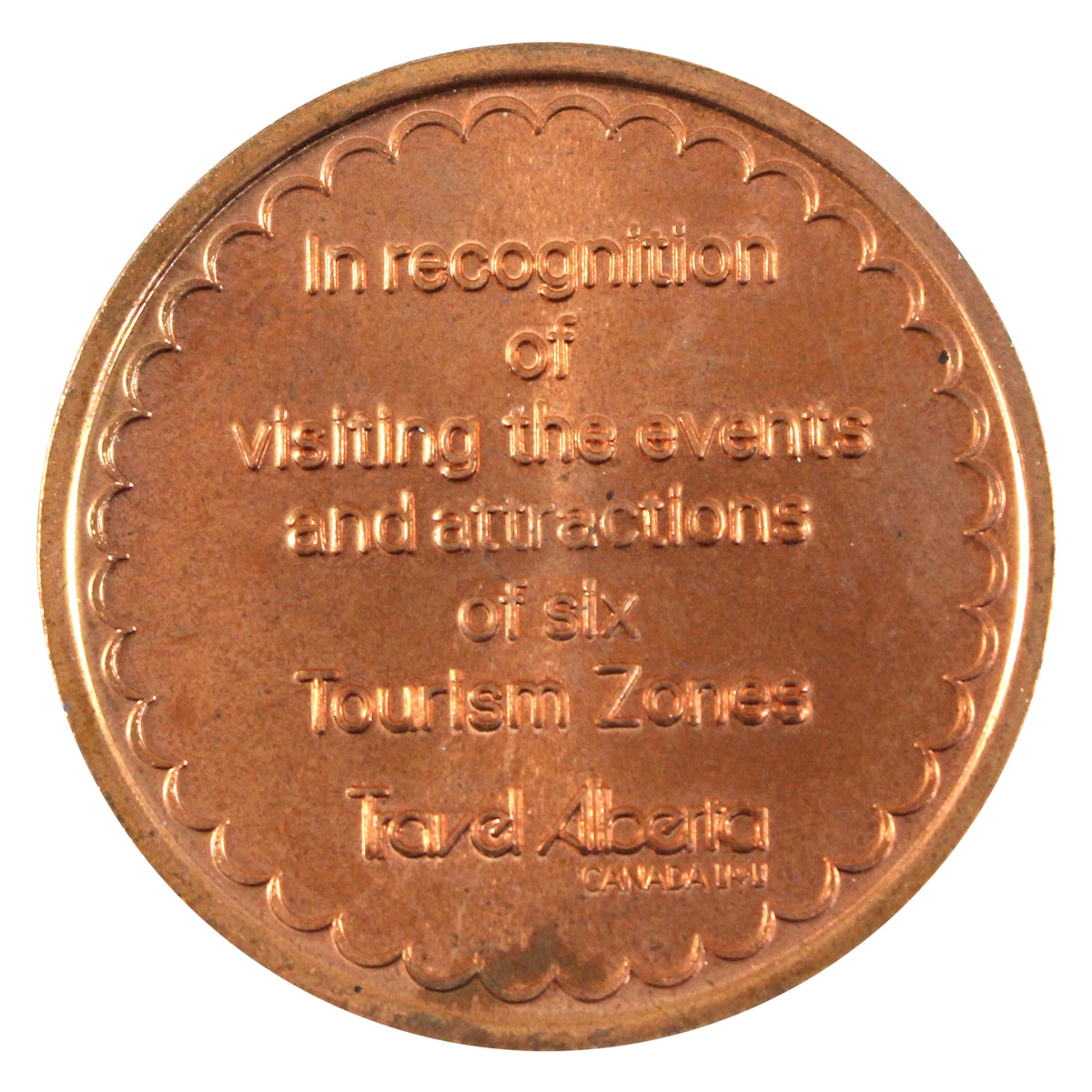 Alberta Travel Award Medal