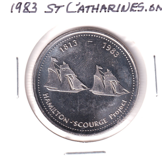 1983 St. Catharines, ON, Trade Dollar Token: Hamilton-Scourge Project
