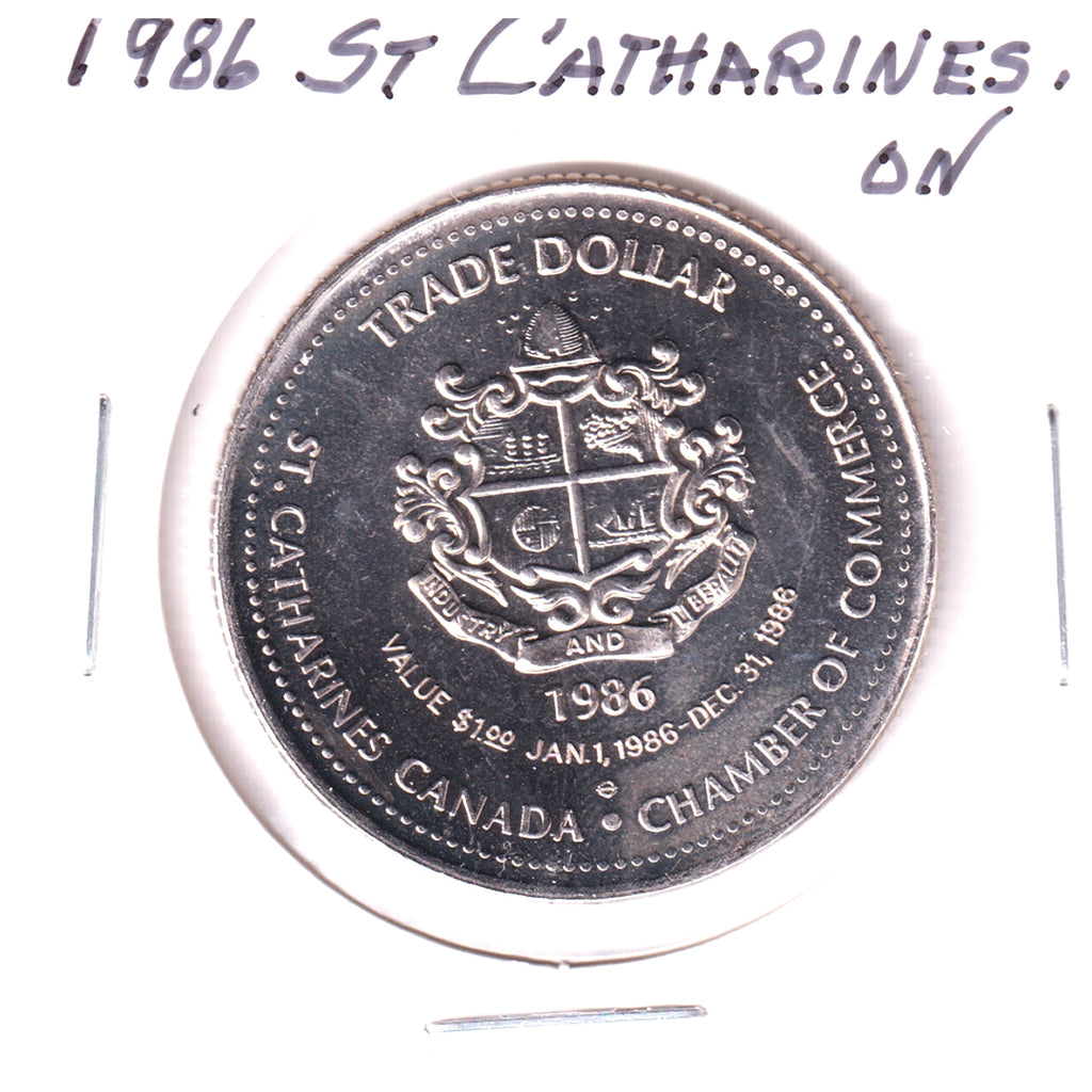 1986 St. Catharines, ON, Trade Dollar Token: Old Court House