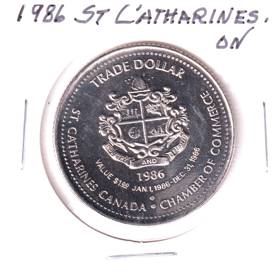 1986 St. Catharines, ON, Trade Dollar Token: Old Court House