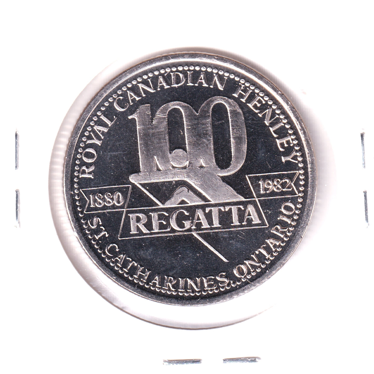 1982 St. Catharines, ON, 100th Royal Canadian Henley Regatta Trade Dollar Token