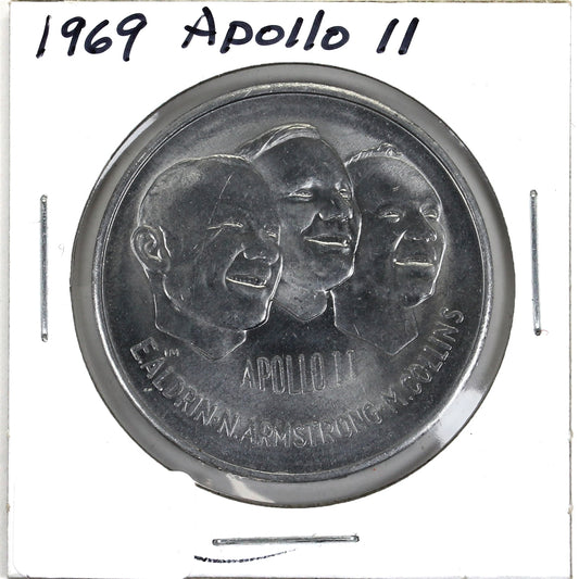 1969 Apollo 11: First Men on the Moon Medallion (Non-silver, Nickel Version) Toned