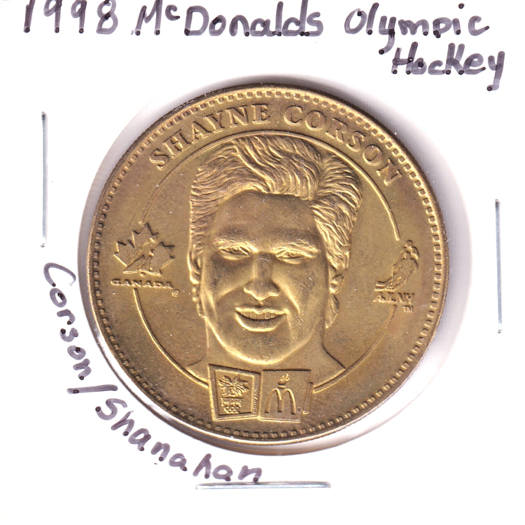 1998 McDonald's Olympic Hockey Medallion: Shayne Corson / Brendan Shanahan (Toned)