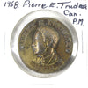 Pierre E. Trudeau (1968) Prime Minister Commemorative Medallion (Corrosion)