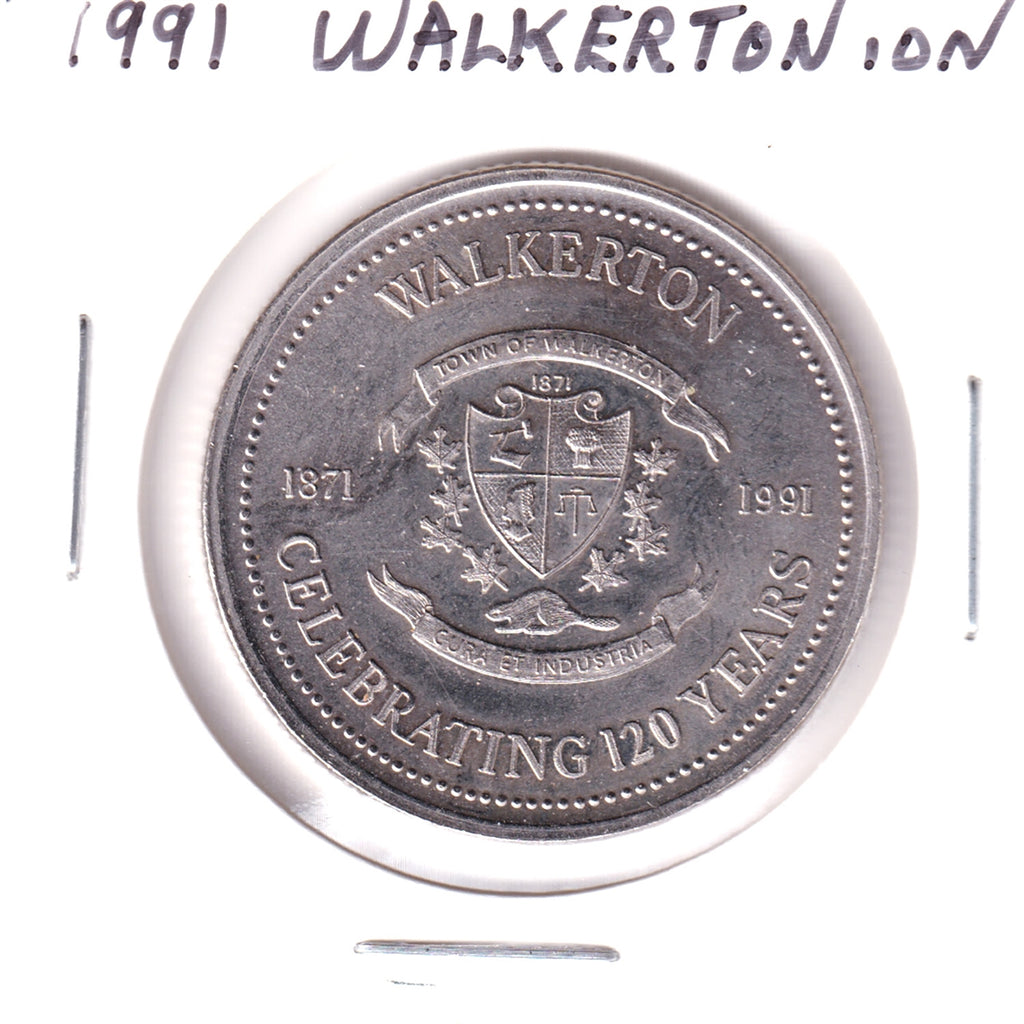 1991 Walkerton, ON, $2 Trade Token: The Hartley House - Est. 1865
