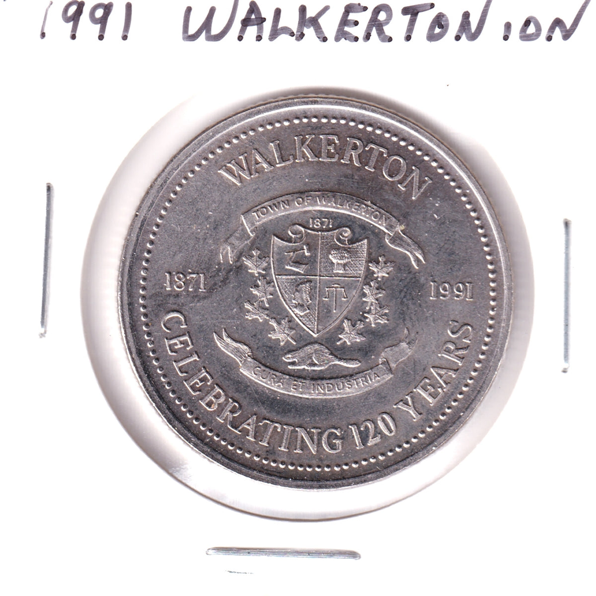 1991 Walkerton, ON, $2 Trade Token: The Hartley House - Est. 1865