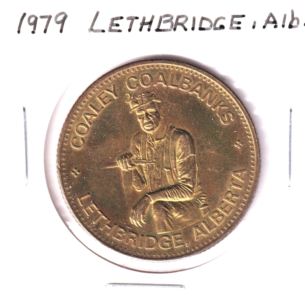 1979 Lethbridge, AB, Trade Dollar Token: High Level Bridge & Coaley Coalbanks