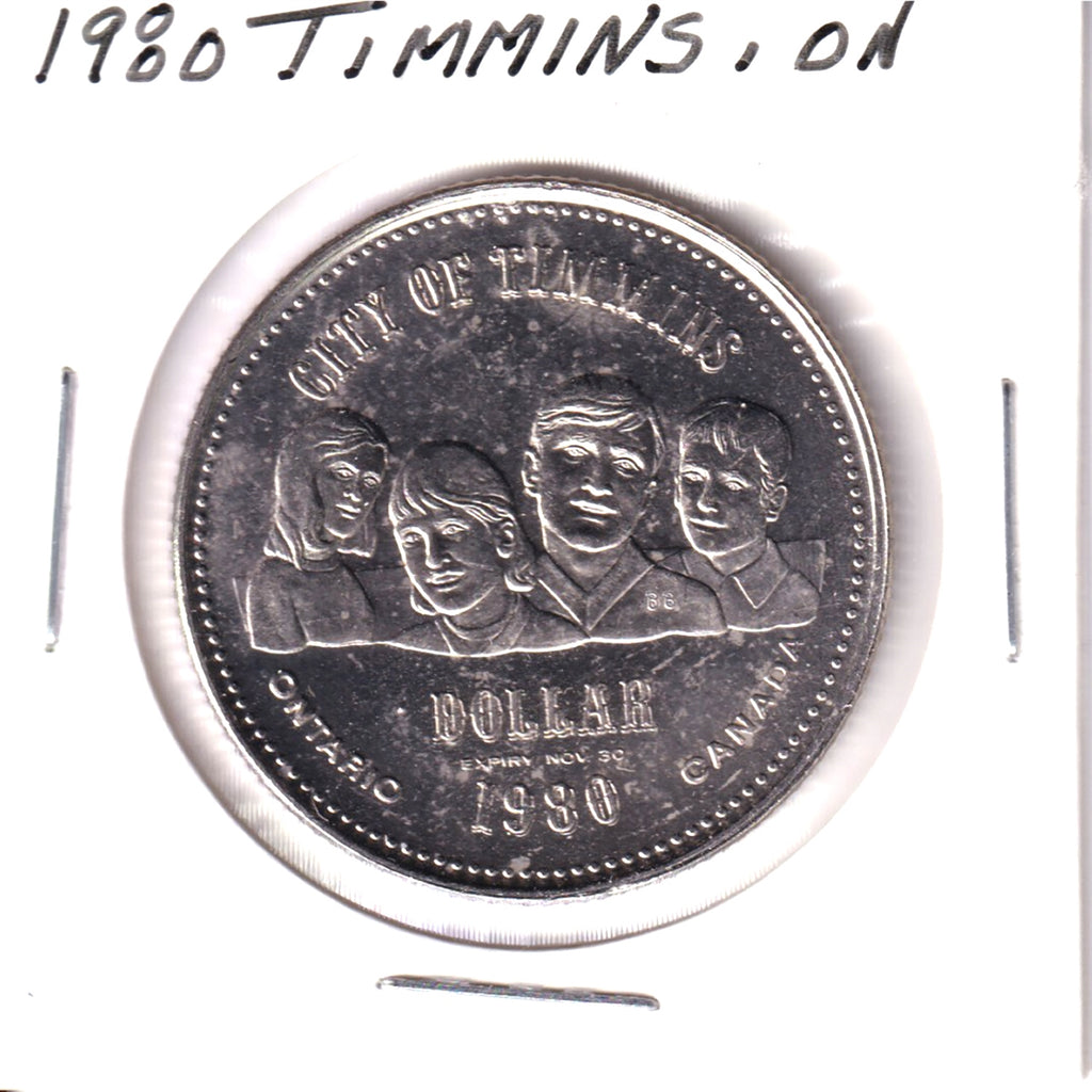 1980 Timmins, ON, Trade Dollar: High School Fund Raising Auditorium Committee