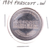 1984 Prescott, ON, 150th Anniversary Trade Dollar Token: Industry & Commerce Enlighten