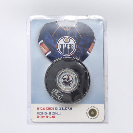 2009 Canada 50-cent Edmonton Oilers Hockey Coin Puck