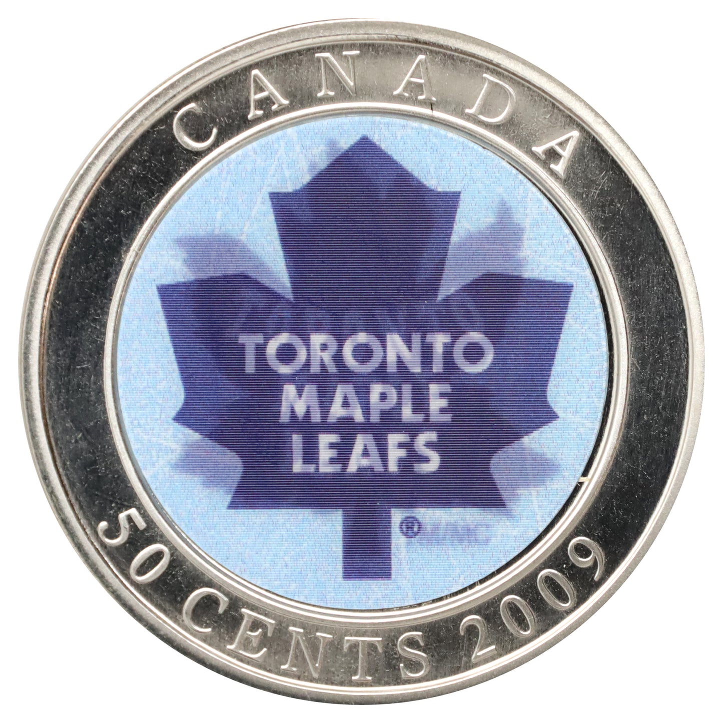 2009 Canada 50-cent Toronto Maple Leafs Hockey Coin Puck