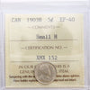 1903H Small H Canada 5-cents ICCS Certified EF40