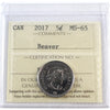 2017 Beaver Canada 5-cents ICCS Certified MS65