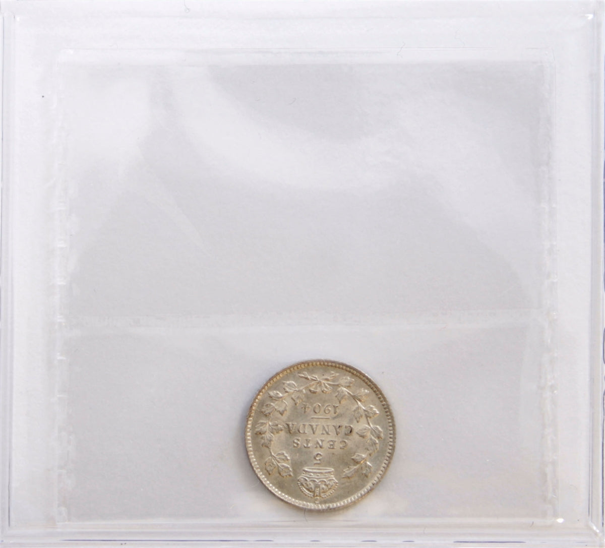 1904 Canada 5-cents ICCS Certified AU50
