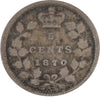 1870 Narrow Rim Canada 5-cents VG-F (VG10)