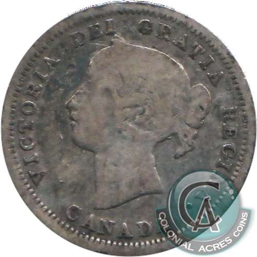 1870 Wide Rim Canada 5-cents G-VG (G6)