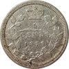1870 Wide Rim Canada 5-cents F-VF (F15)