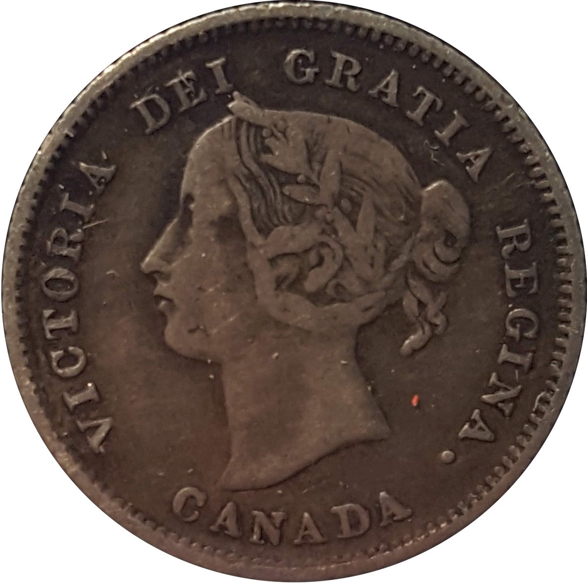1874H Crosslet 4 Canada 5-cents F-VF (F15) $