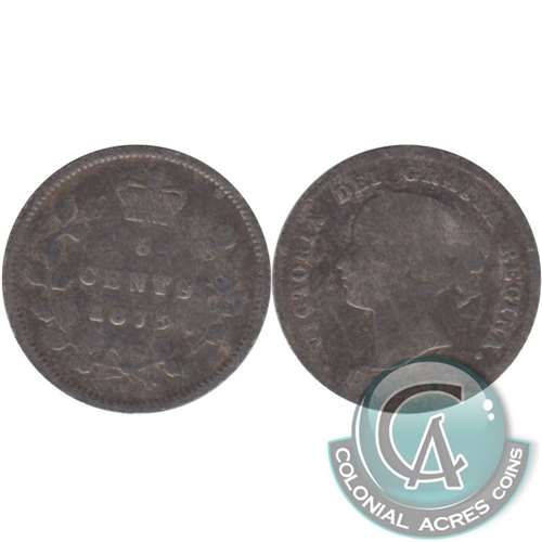 1875H Large Date Canada 5-cents G-VG (G6) $