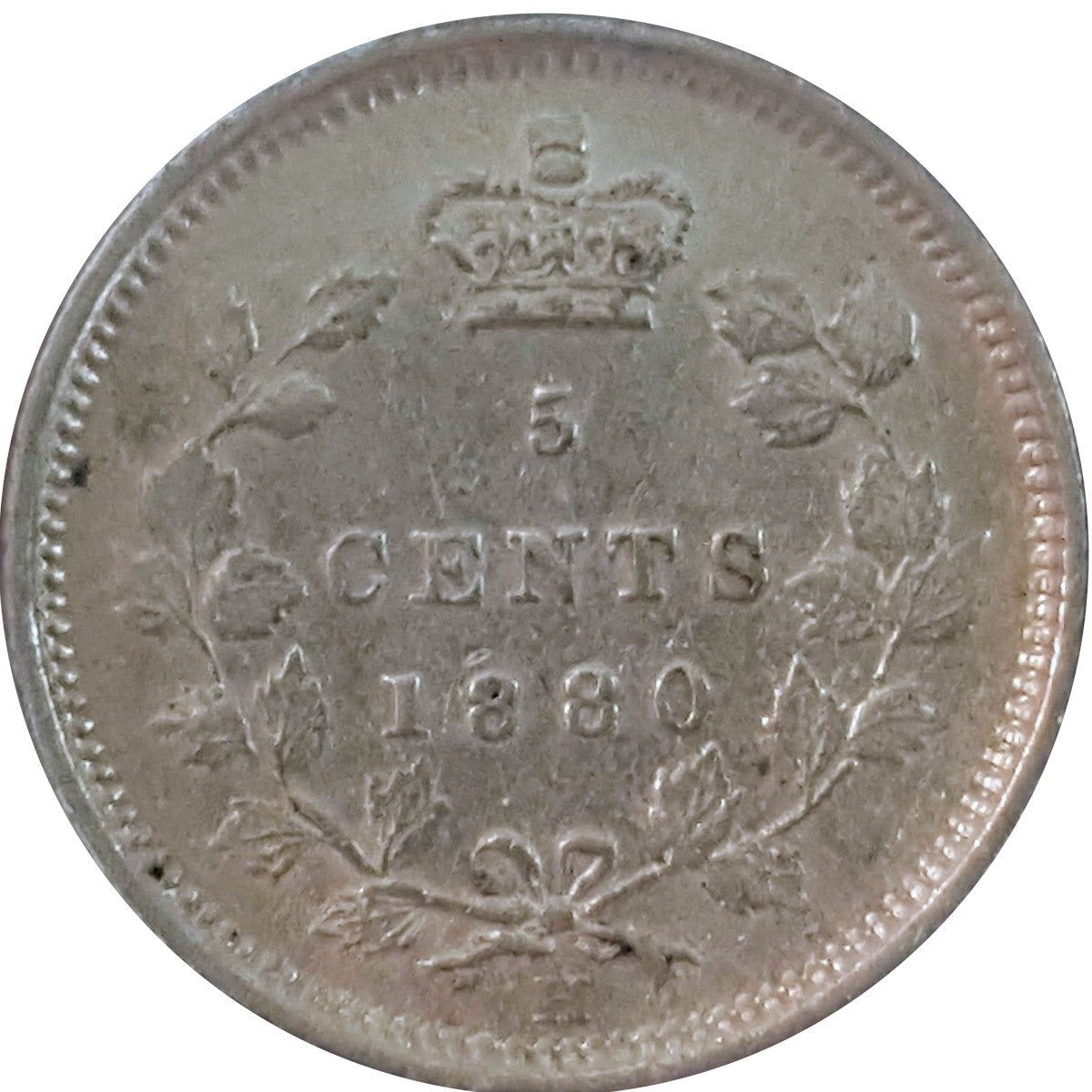 1880H Obv. 3 Canada 5-cents VF-EF (VF30) $